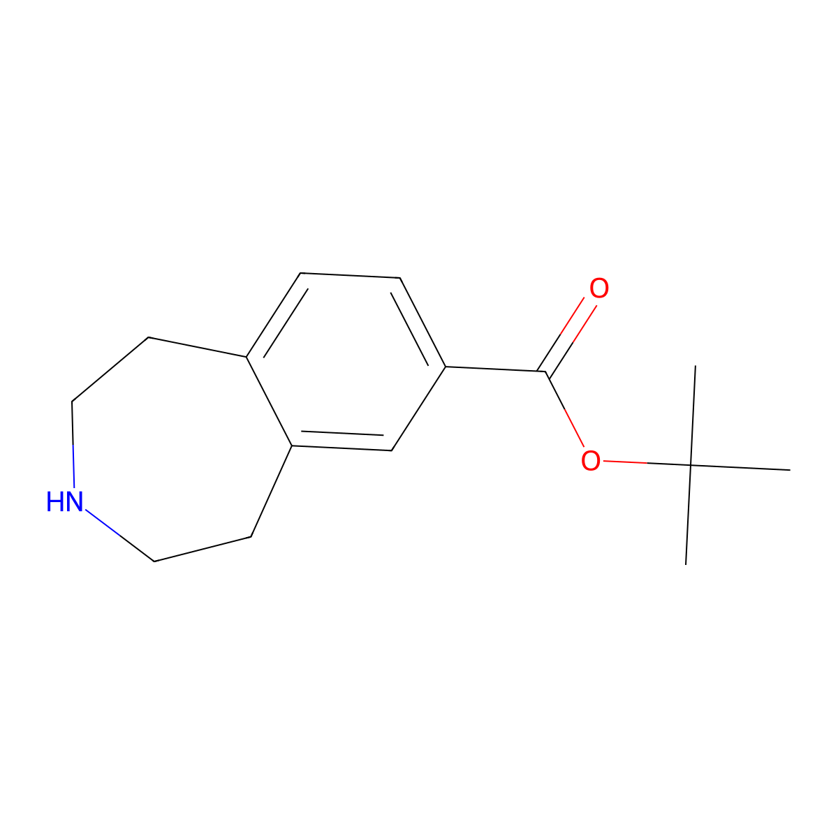 Tert-butyl 2,3,4,5-tetrahydro-1H-3-benzazepine-7-carboxylate molecular structure, CAS 2248370-30-9