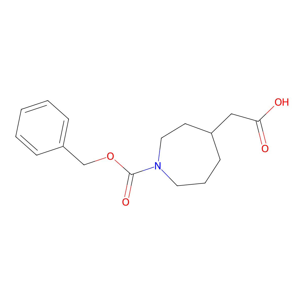 2-{1-[(Benzyloxy)carbonyl]azepan-4-yl}acetic acid molecular structure, CAS 2248371-01-7