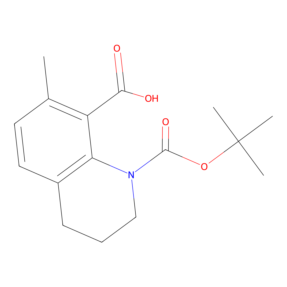 1-[(Tert-butoxy)carbonyl]-7-methyl-1,2,3,4-tetrahydroquinoline-8-carboxylic acid molecular structure, CAS 2248371-19-7