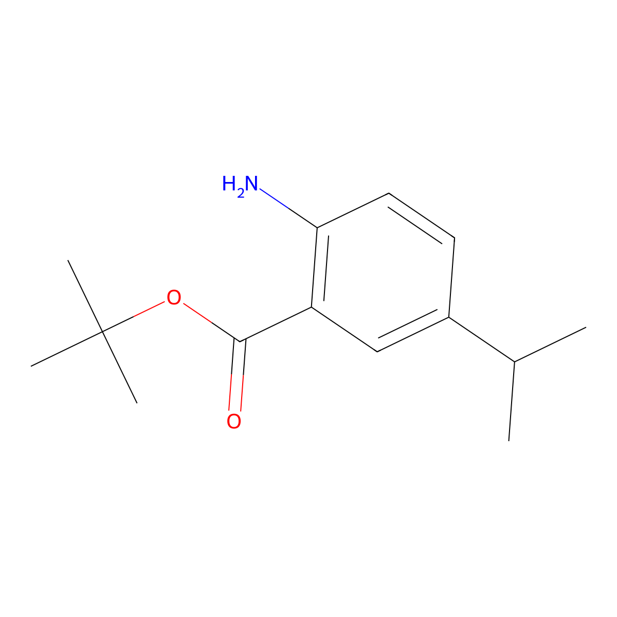 Tert-butyl 2-amino-5-(propan-2-yl)benzoate molecular structure, CAS 2248371-43-7