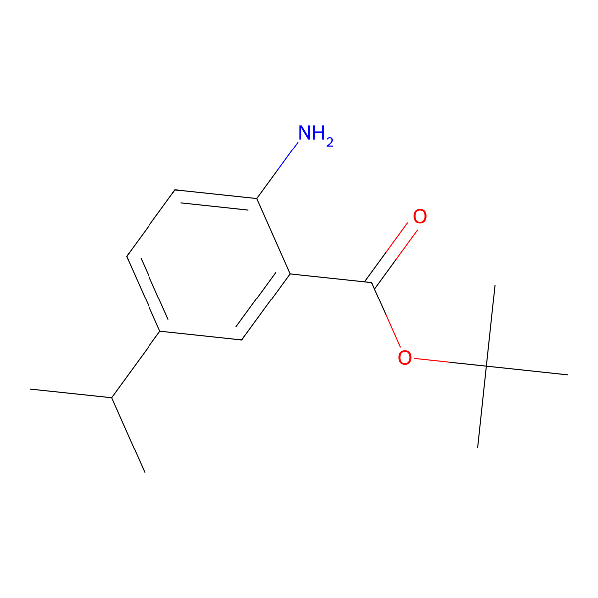 Tert-butyl 2-amino-5-(propan-2-yl)benzoate molecular structure, CAS 2248371-43-7