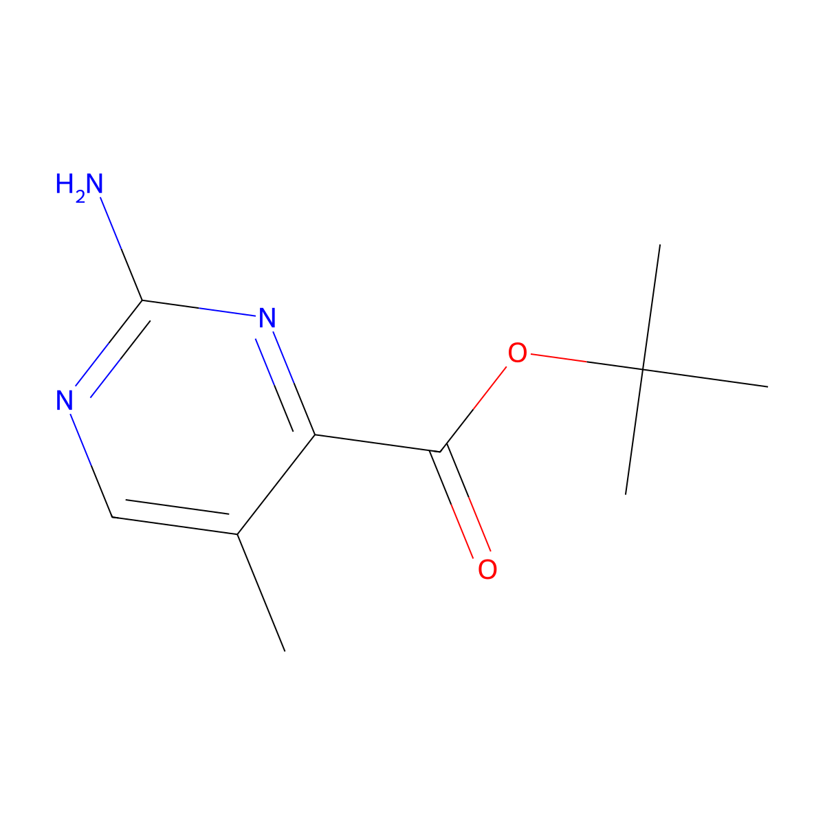 Tert-butyl 2-amino-5-methylpyrimidine-4-carboxylate molecular structure, CAS 2248371-60-8