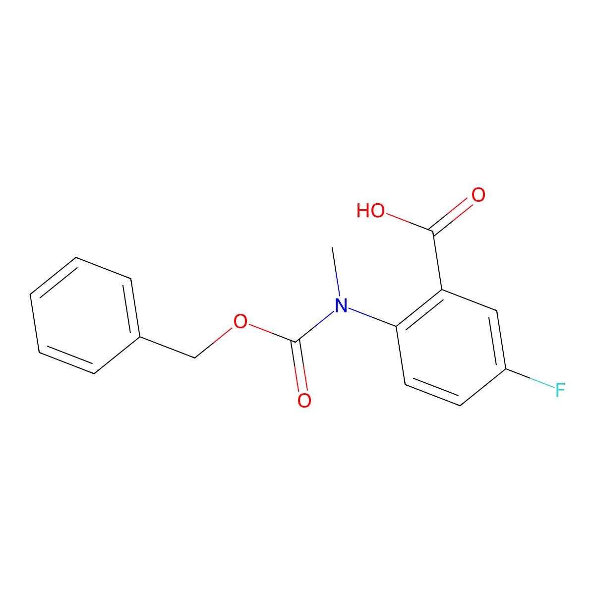 2-{[(Benzyloxy)carbonyl](methyl)amino}-5-fluorobenzoic acid molecular structure, CAS 2248372-05-4