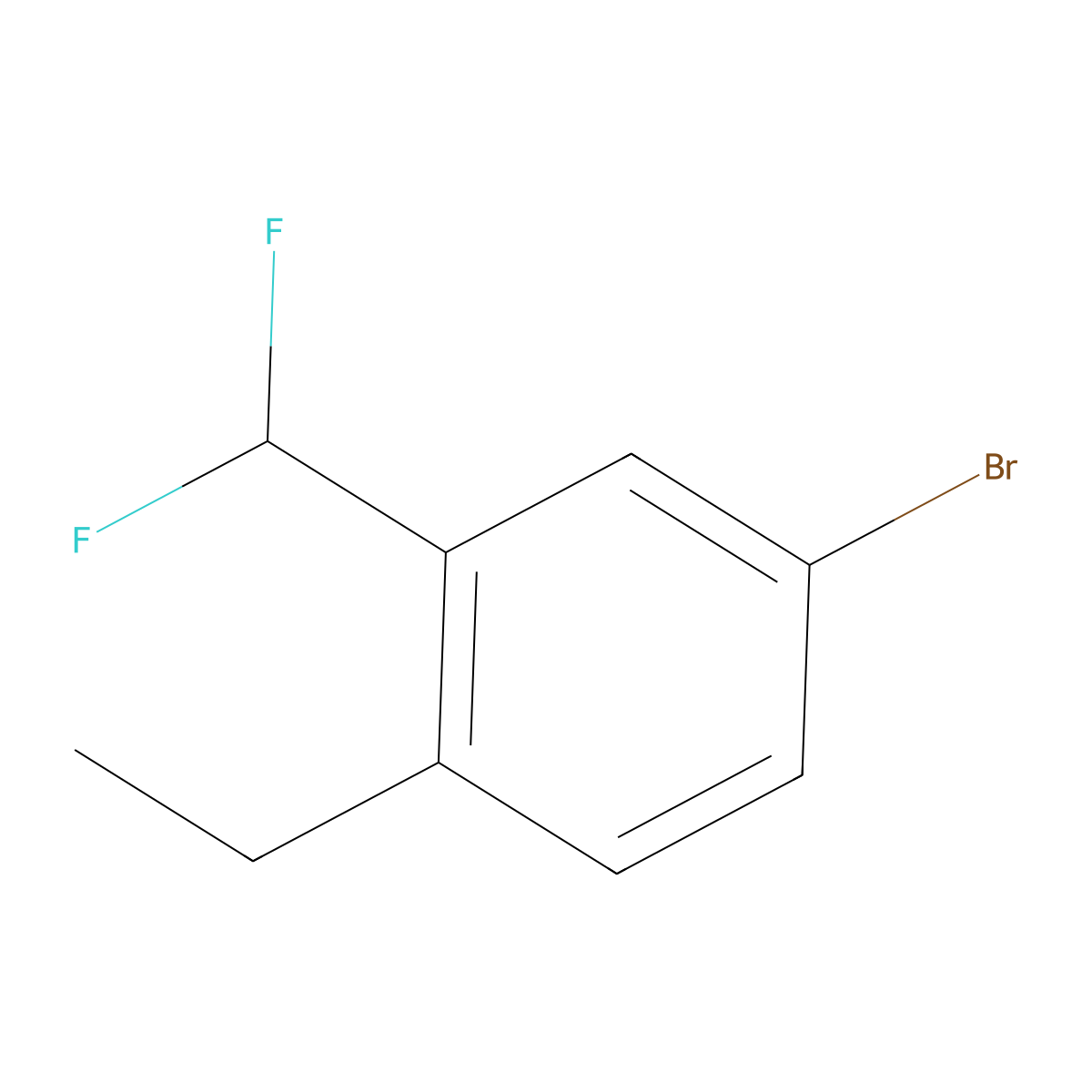 4-Bromo-2-(difluoromethyl)-1-ethylbenzene molecular structure, CAS 2248372-12-3