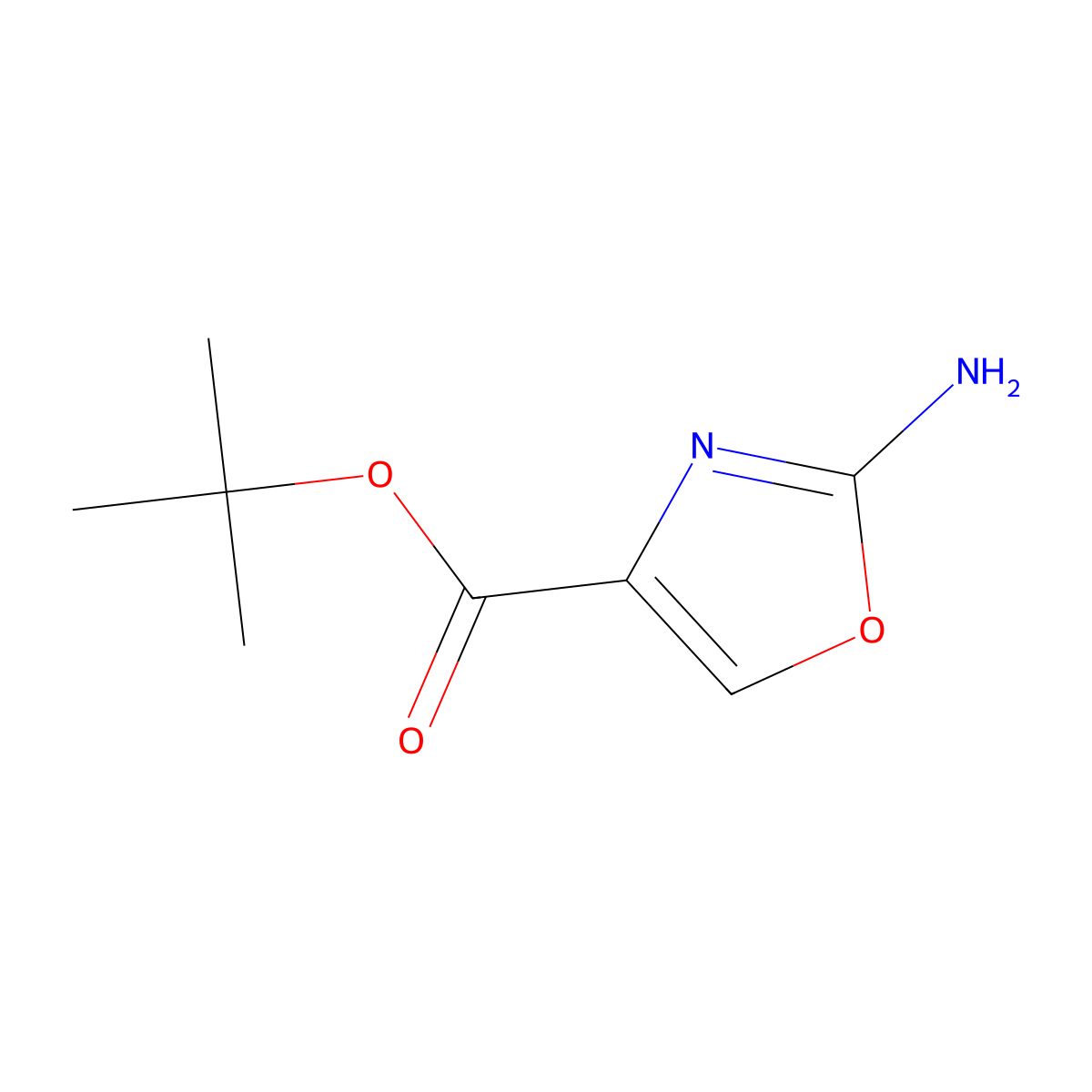Tert-butyl 2-amino-1,3-oxazole-4-carboxylate molecular structure, CAS 2248373-21-7