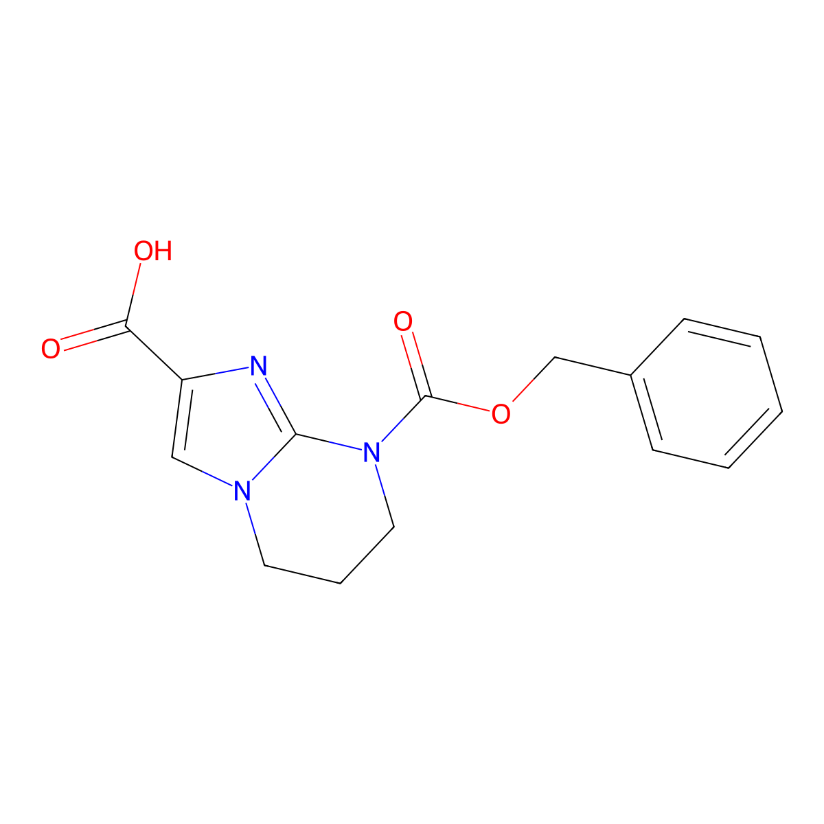 8-[(benzyloxy)carbonyl]-5H,6H,7H,8H-imidazo[1,2-a]pyrimidine-2-carboxylic acid molecular structure, CAS 2248373-29-5