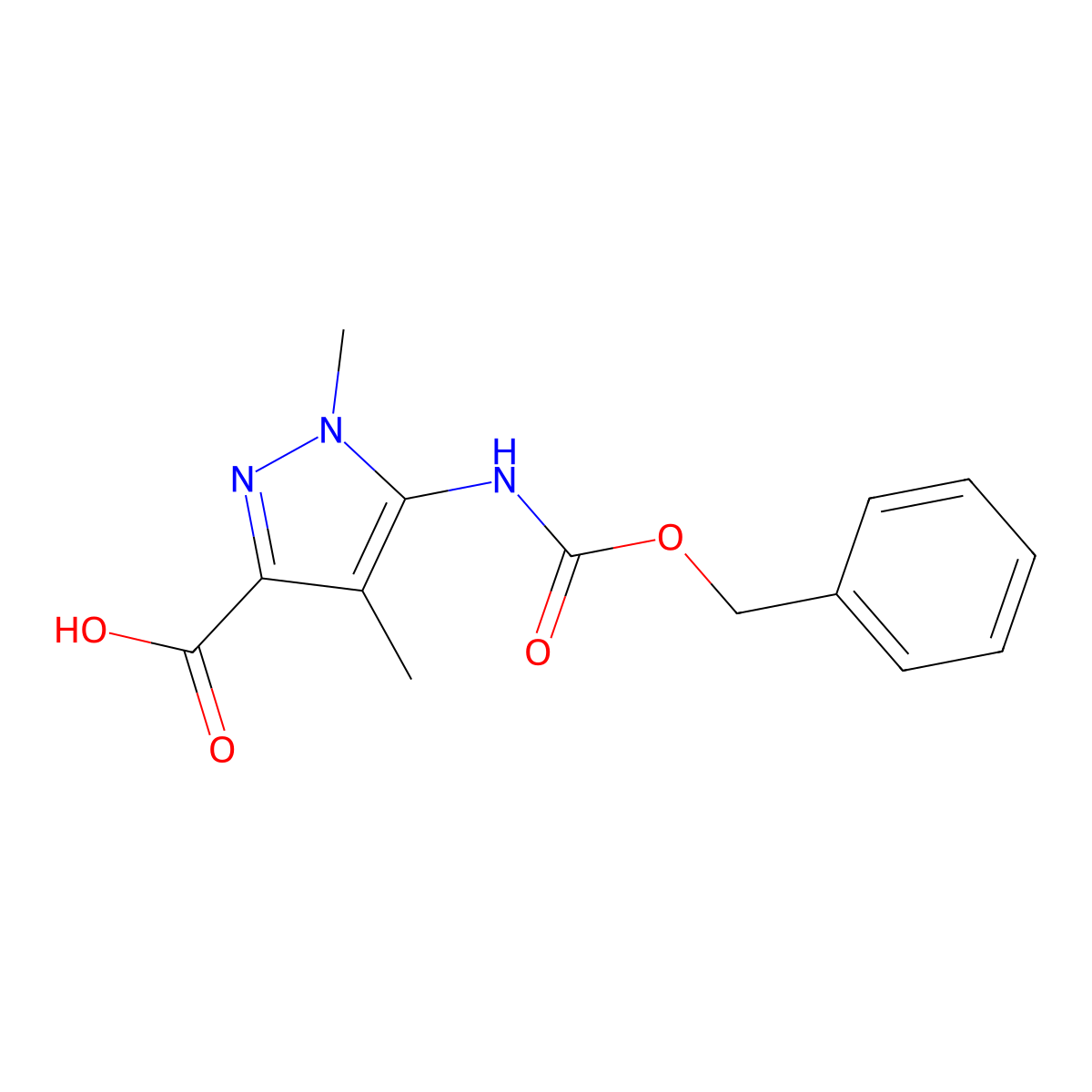 5-{[(benzyloxy)carbonyl]amino}-1,4-dimethyl-1H-pyrazole-3-carboxylic acid molecular structure, CAS 2248373-35-3