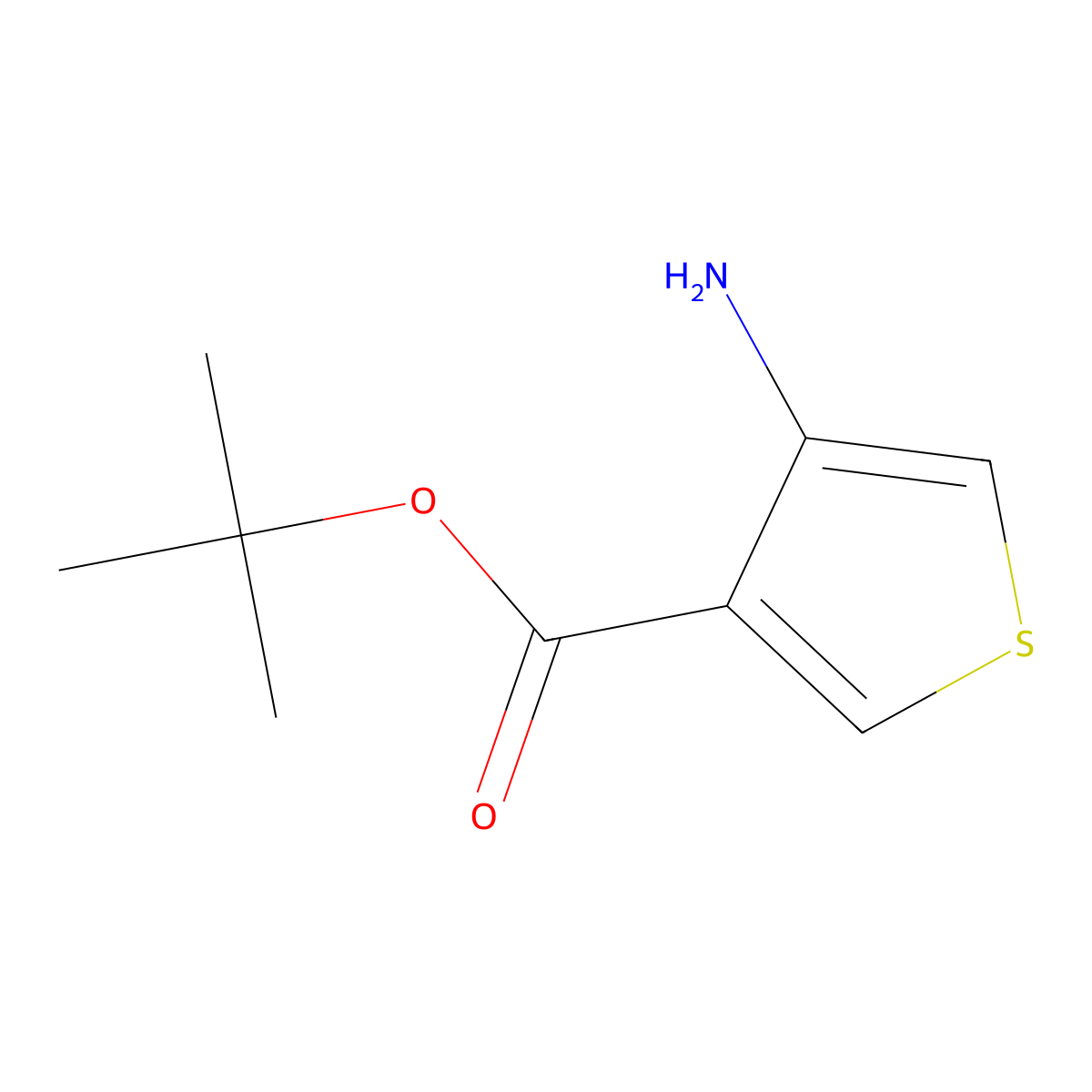 Tert-butyl 4-aminothiophene-3-carboxylate molecular structure, CAS 2248373-68-2