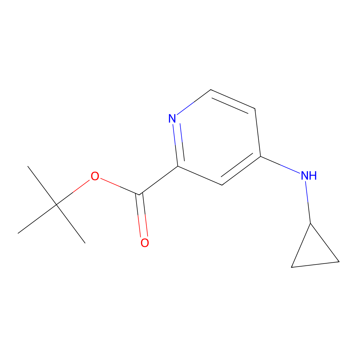 Tert-butyl 4-(cyclopropylamino)pyridine-2-carboxylate molecular structure, CAS 2248374-06-1