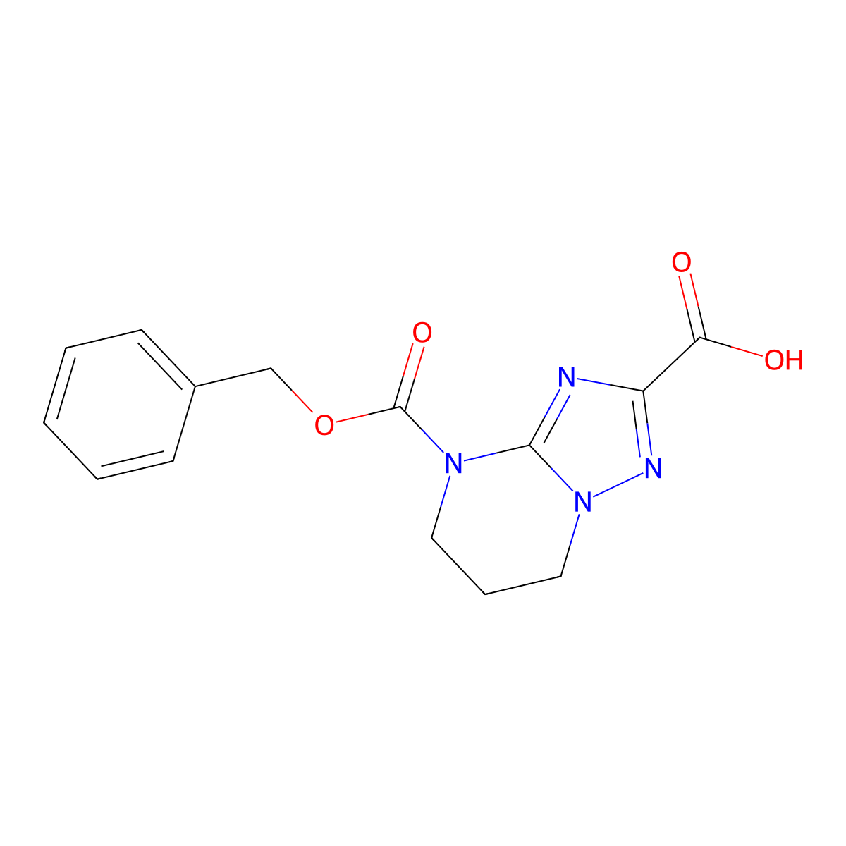 4-[(benzyloxy)carbonyl]-4H,5H,6H,7H-[1,2,4]triazolo[1,5-a]pyrimidine-2-carboxylic acid molecular structure, CAS 2248374-10-7