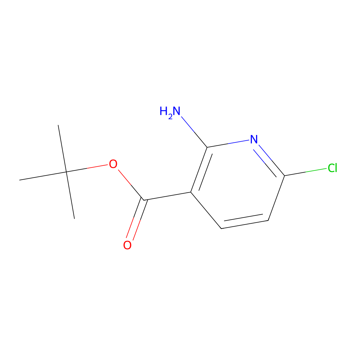Tert-butyl 2-amino-6-chloropyridine-3-carboxylate molecular structure, CAS 2248374-16-3