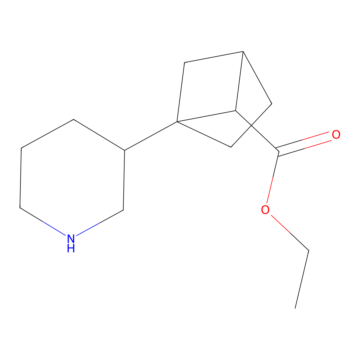 Ethyl 1-(piperidin-3-yl)bicyclo[2.1.1]hexane-5-carboxylate molecular structure, CAS 2248374-74-3