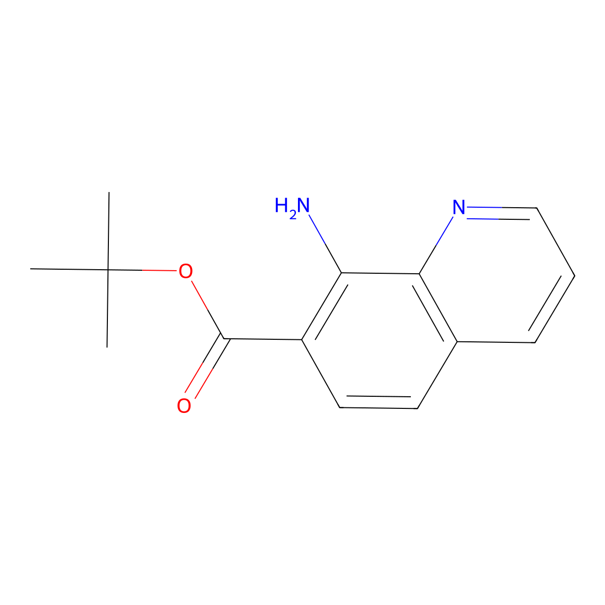 Tert-butyl 8-aminoquinoline-7-carboxylate molecular structure, CAS 2248374-81-2