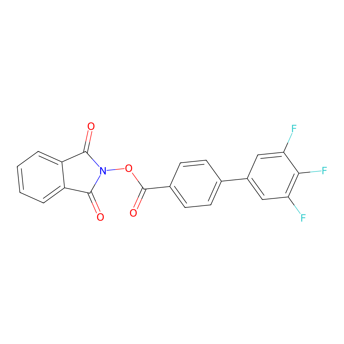1,3-dioxo-2,3-dihydro-1H-isoindol-2-yl 4-(3,4,5-trifluorophenyl)benzoate molecular structure, CAS 2248376-32-9