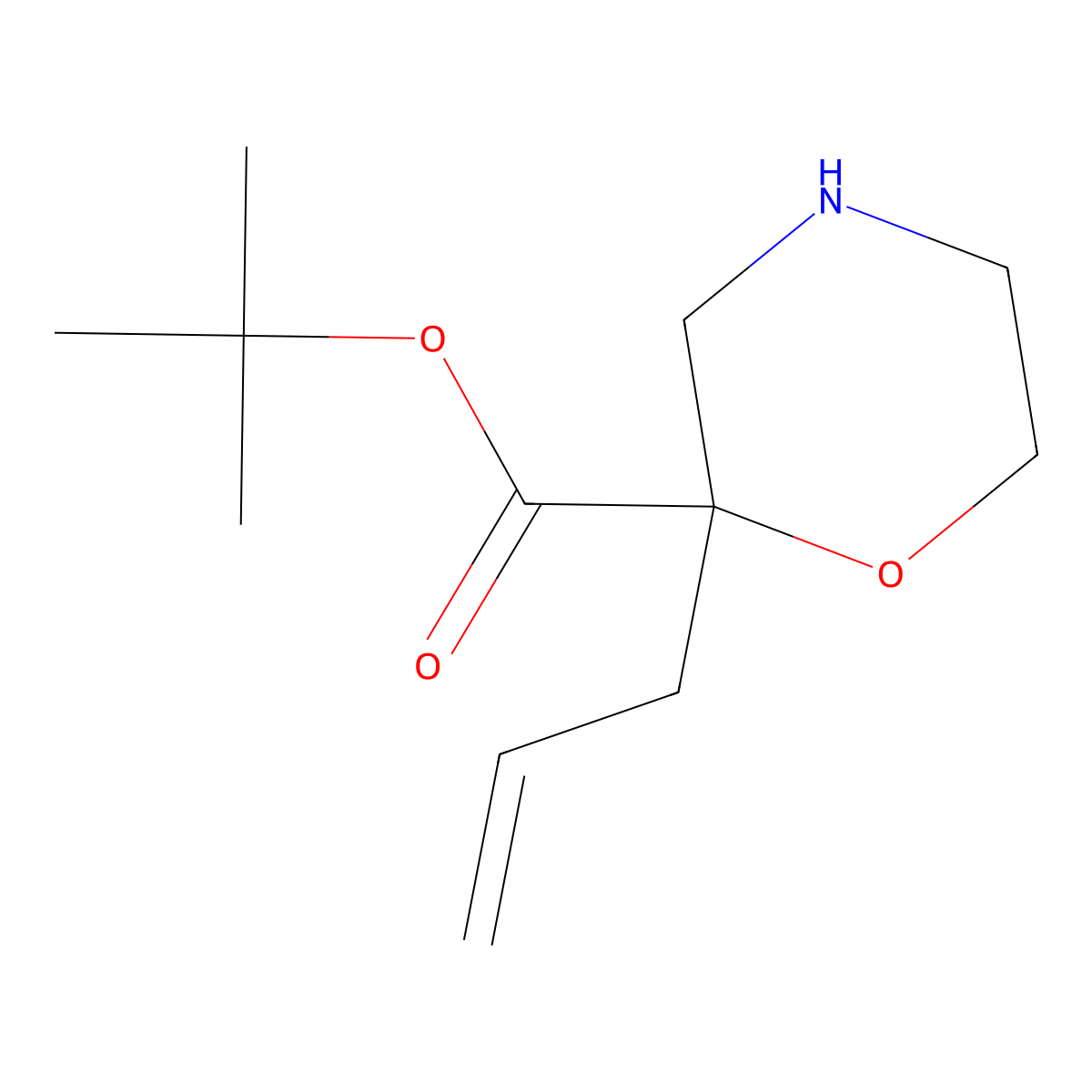 Tert-butyl 2-(prop-2-en-1-yl)morpholine-2-carboxylate molecular structure, CAS 2248377-26-4