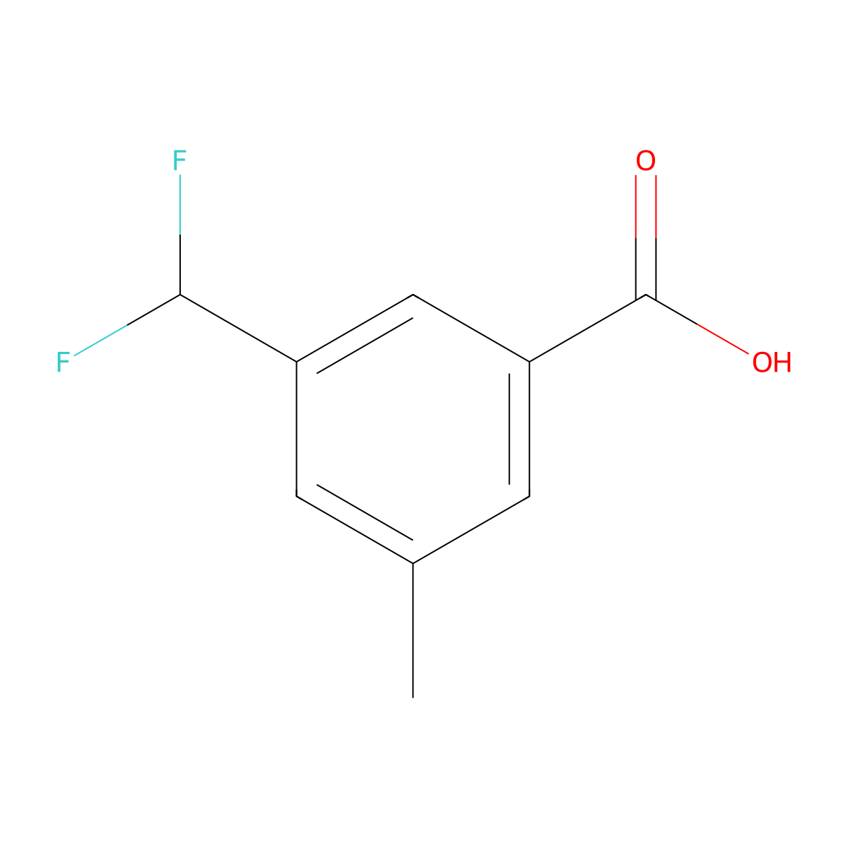 3-(Difluoromethyl)-5-methylbenzoic acid molecular structure, CAS 2248378-79-0