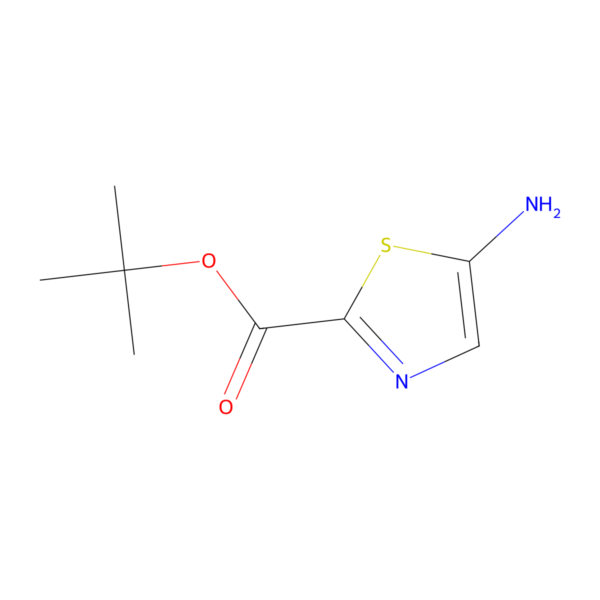 Tert-butyl 5-amino-1,3-thiazole-2-carboxylate molecular structure, CAS 2248380-32-5