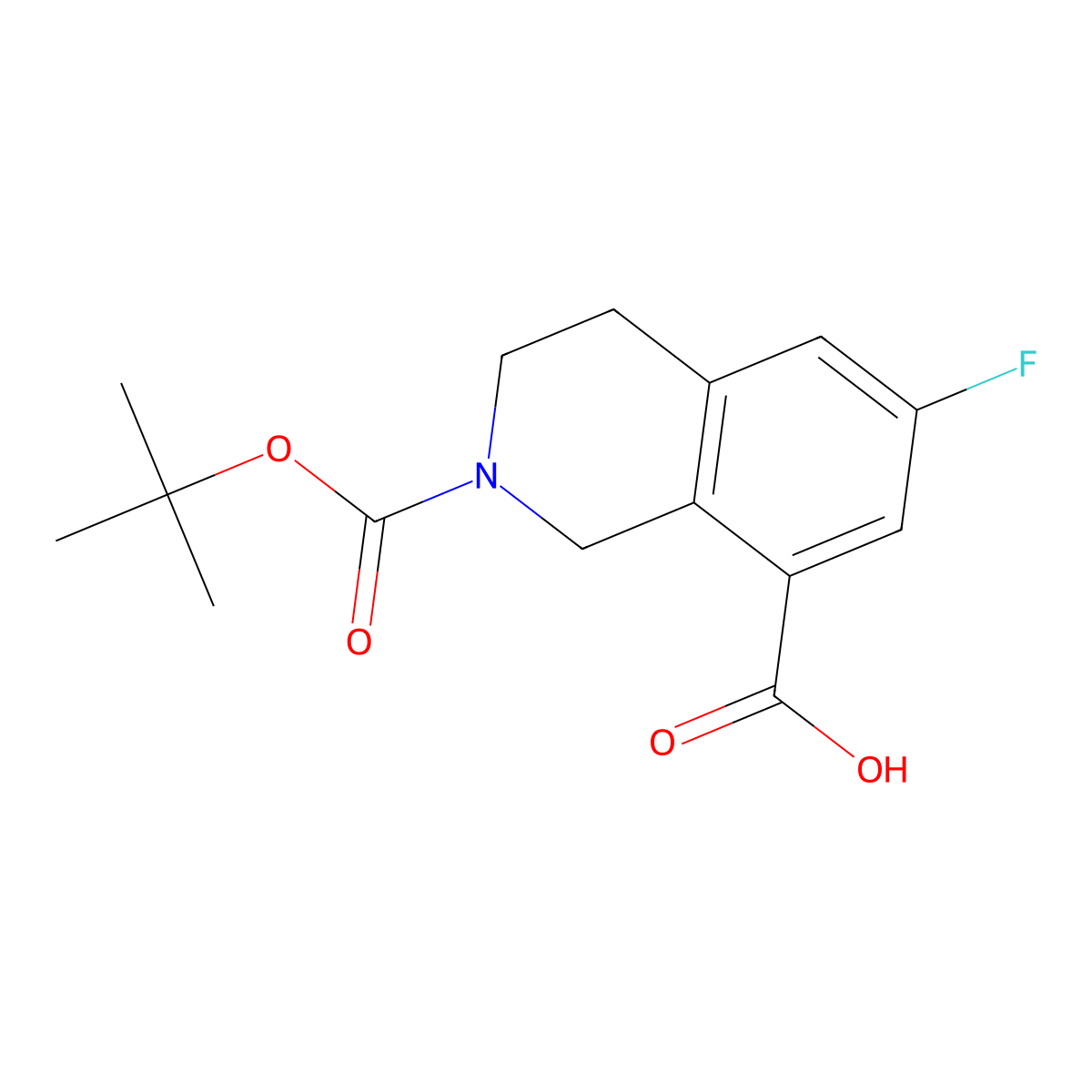 2-[(Tert-butoxy)carbonyl]-6-fluoro-1,2,3,4-tetrahydroisoquinoline-8-carboxylic acid molecular structure, CAS 2248380-63-2