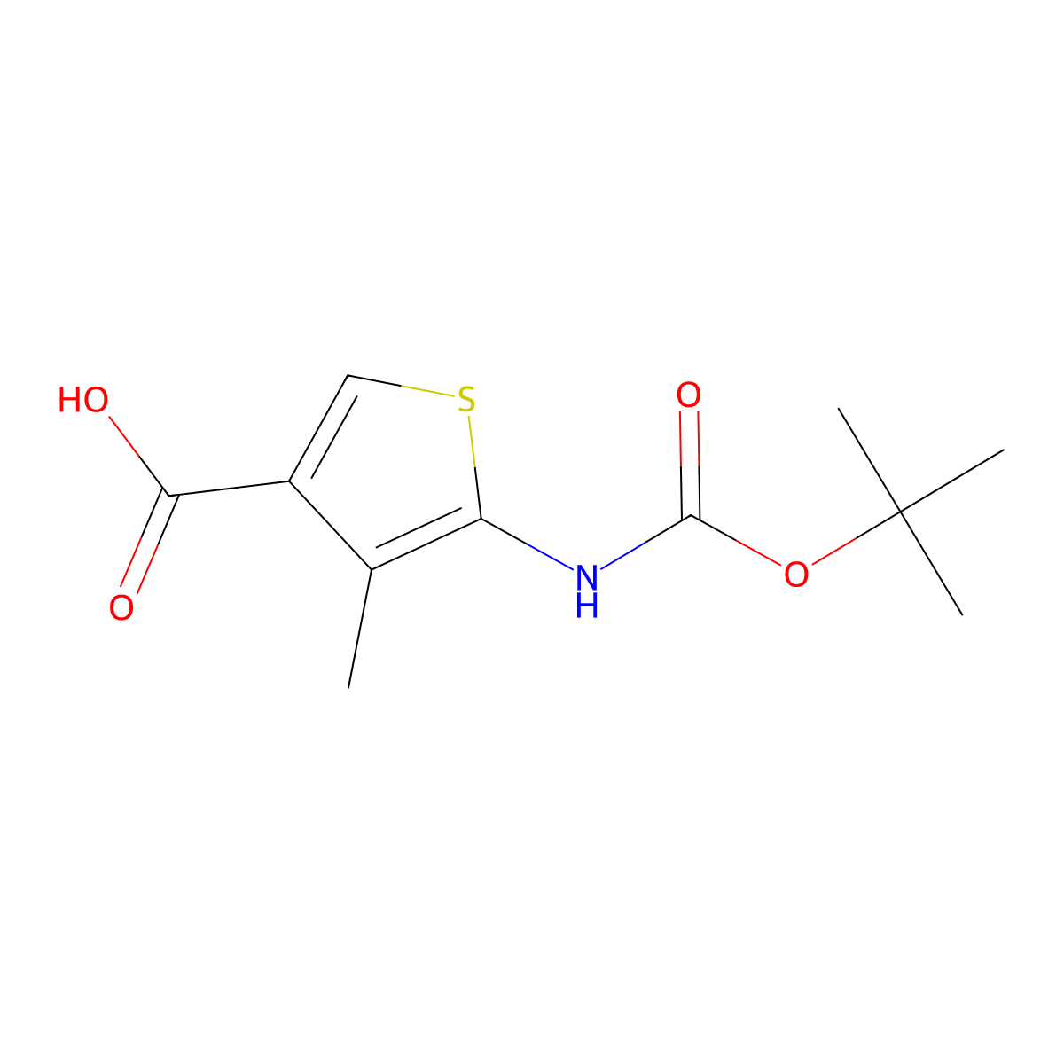 5-{[(Tert-butoxy)carbonyl]amino}-4-methylthiophene-3-carboxylic acid molecular structure, CAS 2248380-93-8