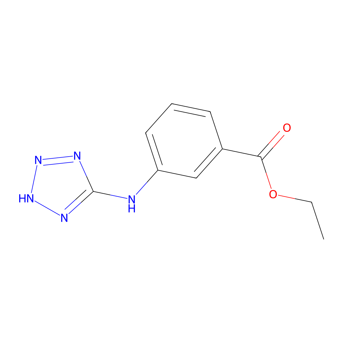 ethyl 3-[(1H-1,2,3,4-tetrazol-5-yl)amino]benzoate molecular structure, CAS 2248382-74-1
