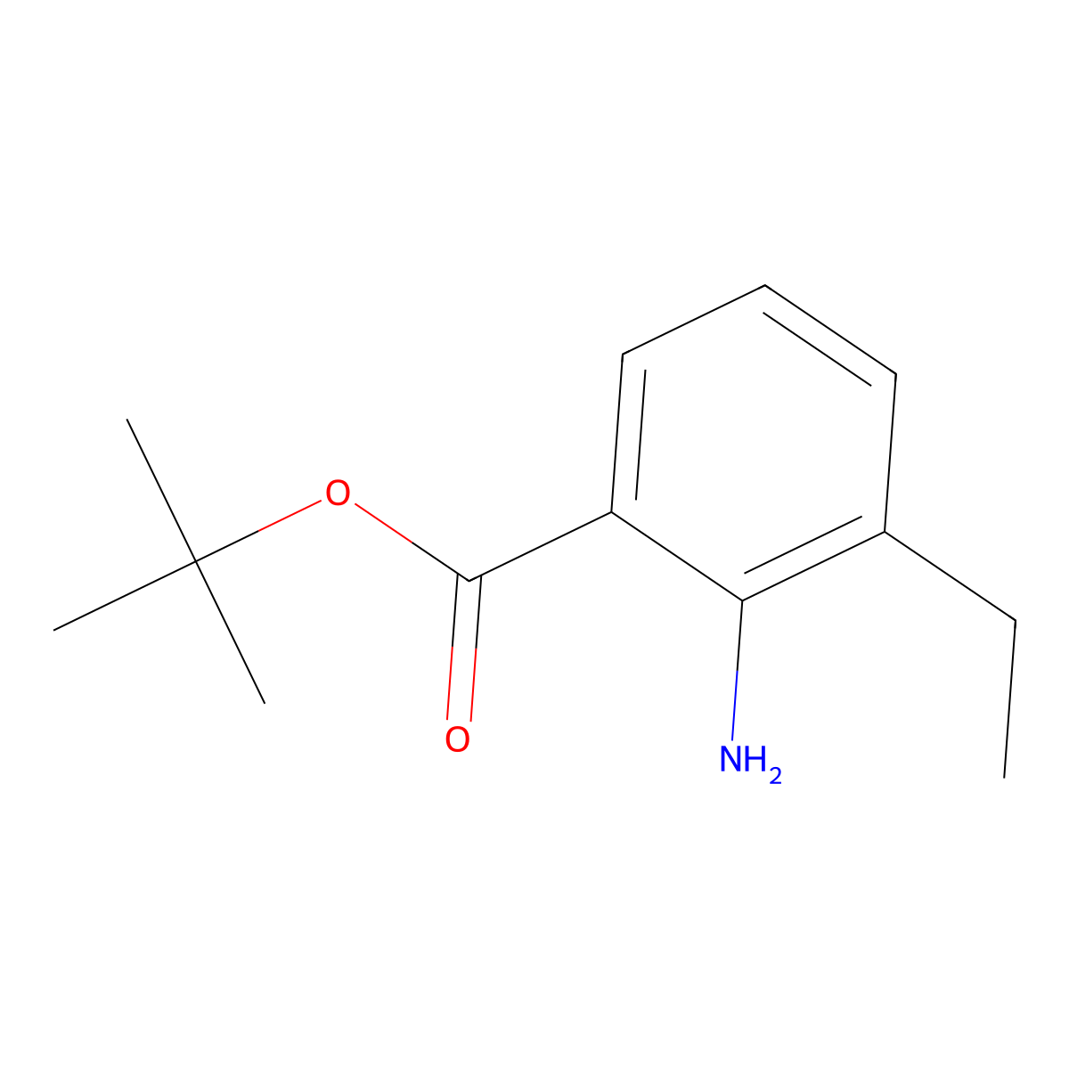 tert-Butyl 2-amino-3-ethylbenzoate molecular structure, CAS 2248383-33-5