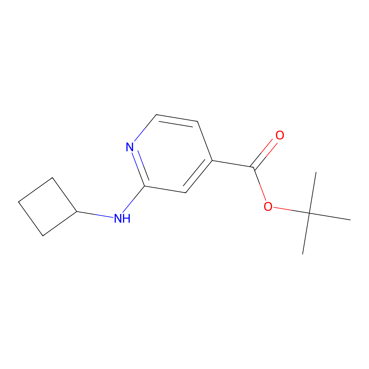 Tert-butyl 2-(cyclobutylamino)pyridine-4-carboxylate molecular structure, CAS 2248383-38-0