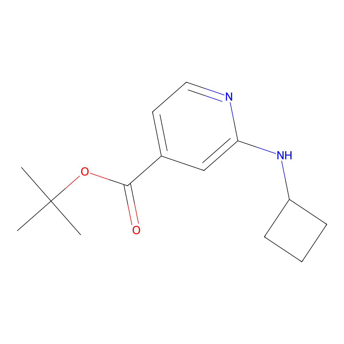 Tert-butyl 2-(cyclobutylamino)pyridine-4-carboxylate molecular structure, CAS 2248383-38-0