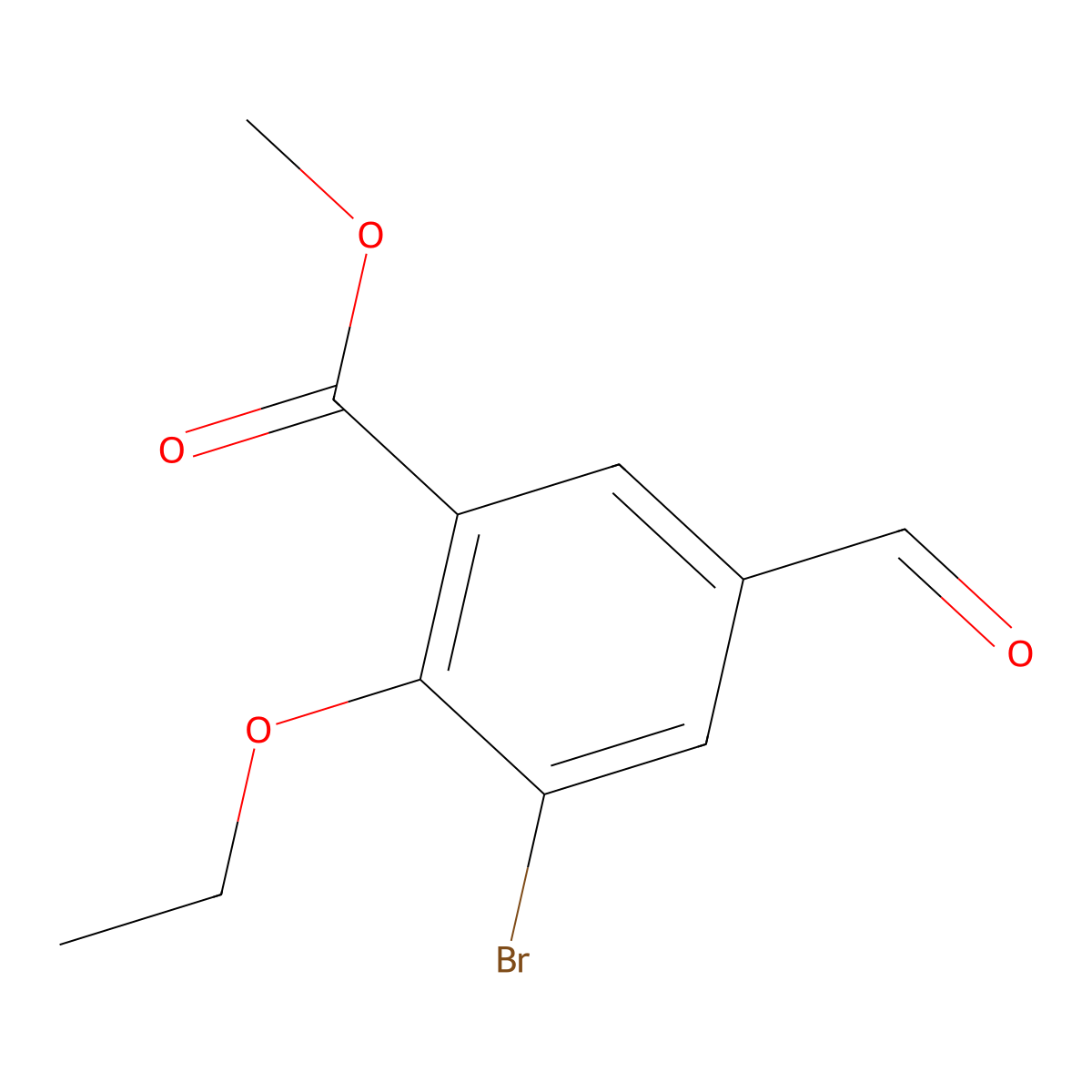 Methyl 3-bromo-2-ethoxy-5-formylbenzoate molecular structure, CAS 2248383-45-9
