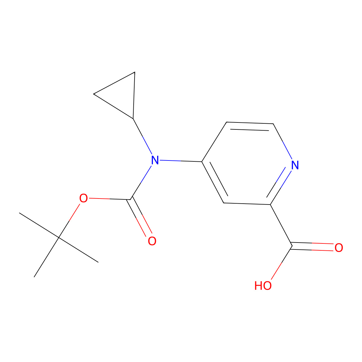 4-{[(Tert-butoxy)carbonyl](cyclopropyl)amino}pyridine-2-carboxylic acid molecular structure, CAS 2248383-71-1