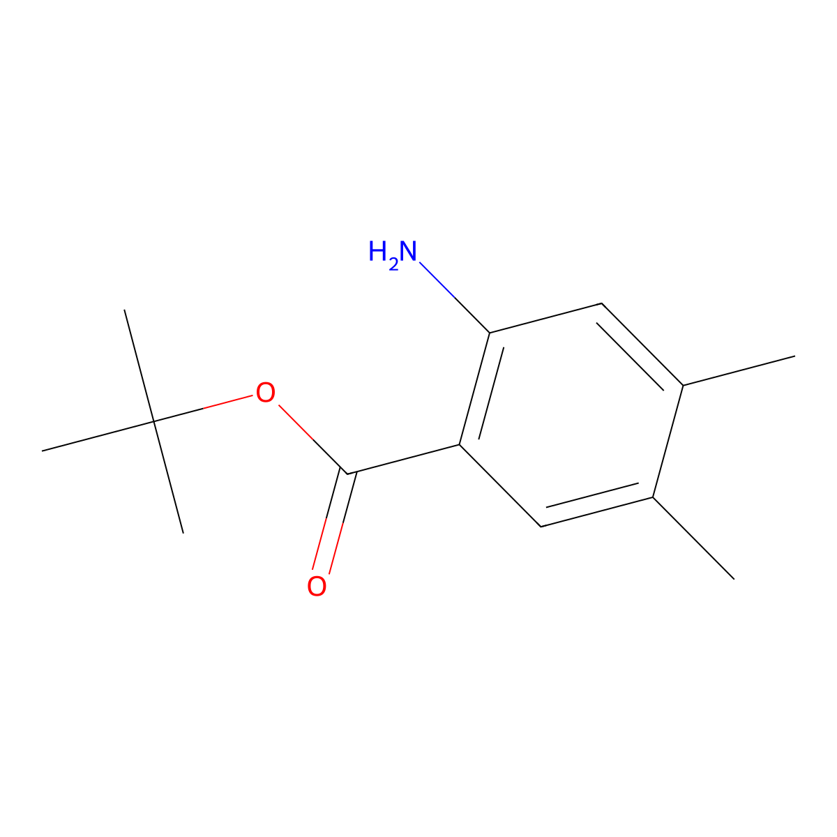 tert-Butyl 2-amino-4,5-dimethylbenzoate molecular structure, CAS 2248383-77-7