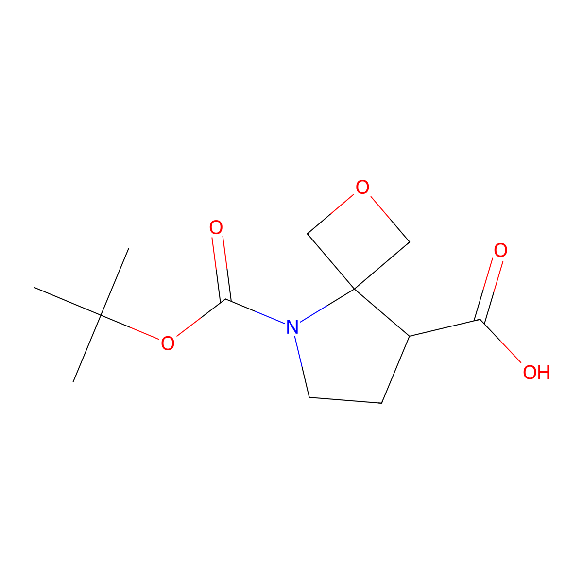 5-((Tert-butoxy)carbonyl)-2-oxa-5-azaspiro(3.4)octane-8-carboxylic acid molecular structure, CAS 2248384-55-4