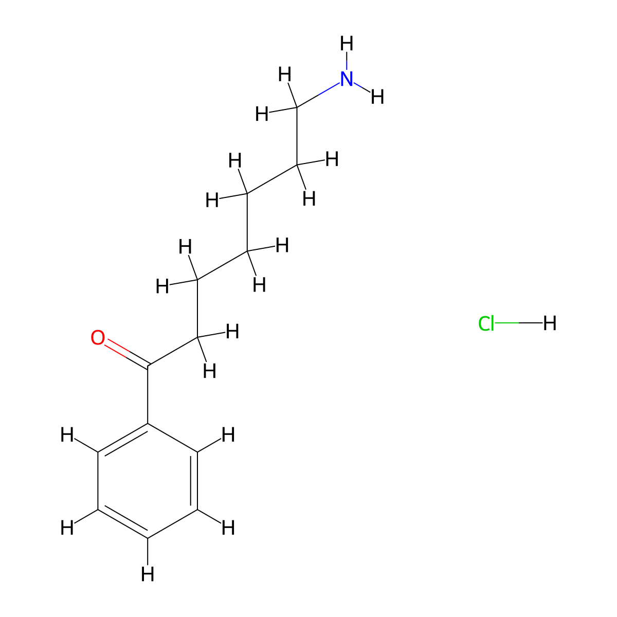 7-Amino-1-phenylheptan-1-one hydrochloride molecular structure, CAS 2248386-31-2