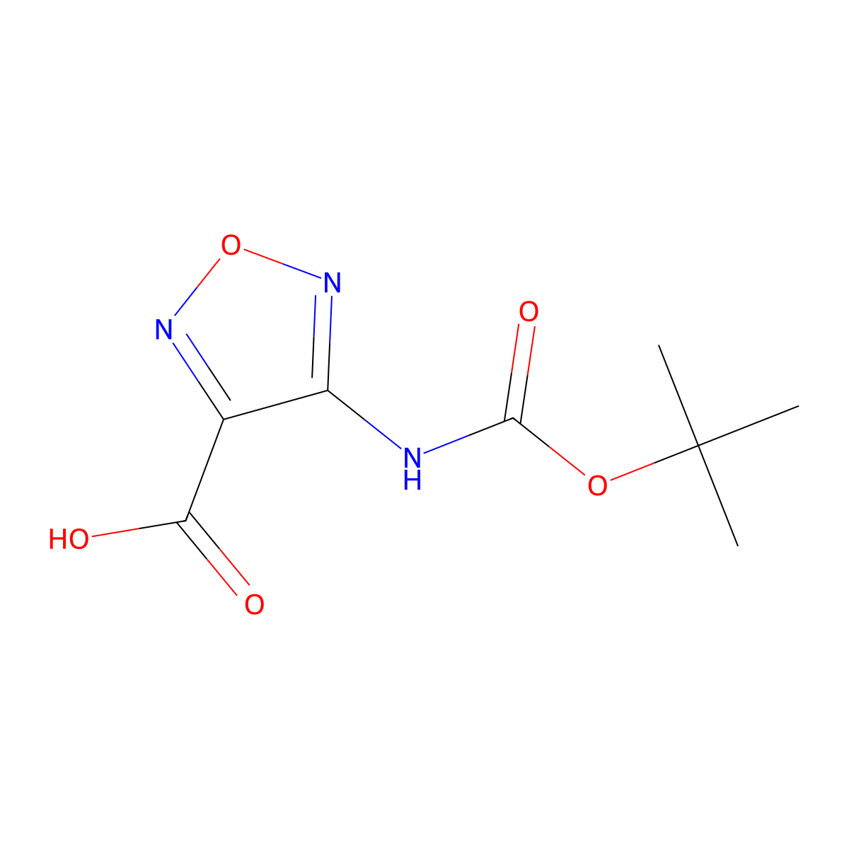 4-{[(Tert-butoxy)carbonyl]amino}-1,2,5-oxadiazole-3-carboxylic acid molecular structure, CAS 2248387-89-3