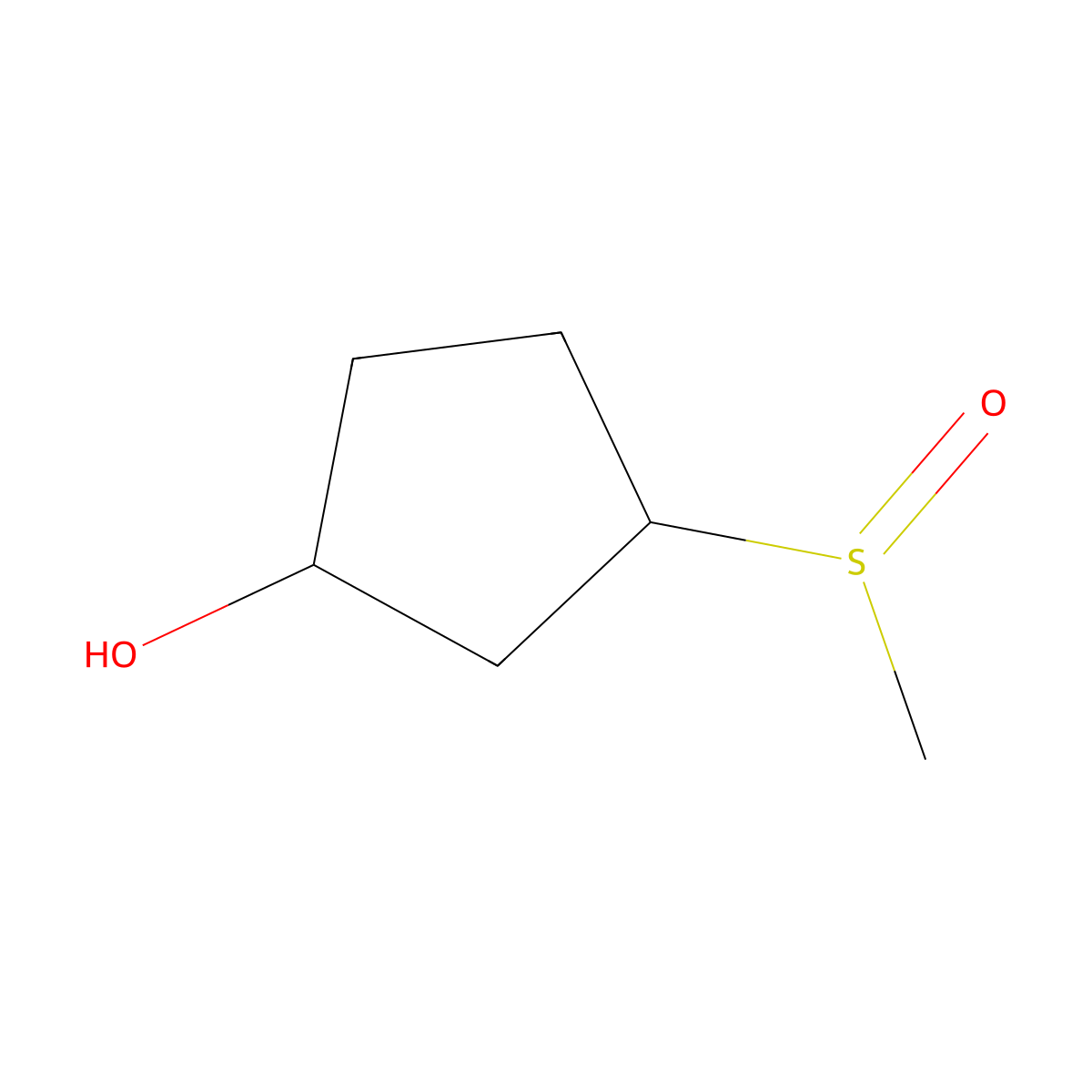3-Methanesulfinylcyclopentan-1-ol molecular structure, CAS 2248388-34-1