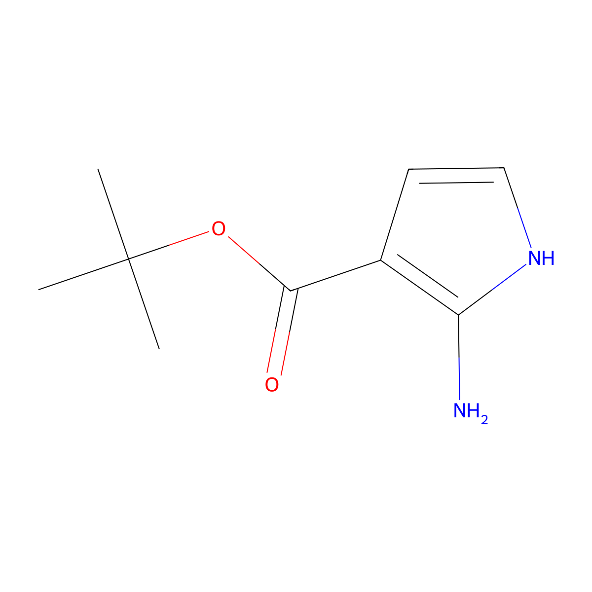 tert-butyl 2-amino-1H-pyrrole-3-carboxylate molecular structure, CAS 2248388-47-6