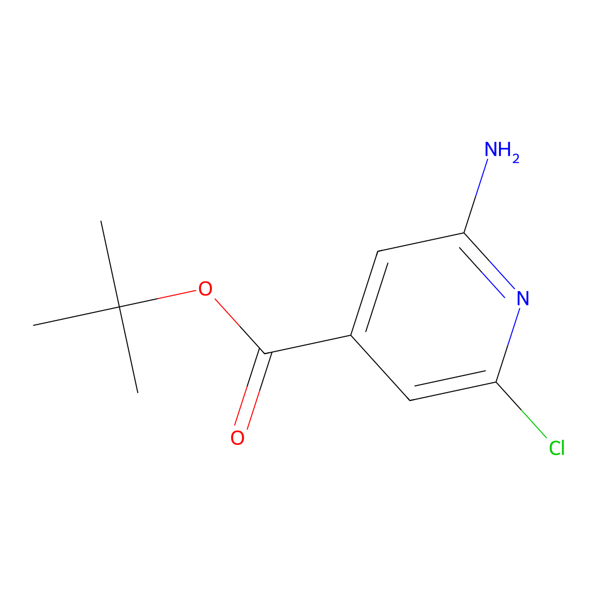Tert-butyl 2-amino-6-chloropyridine-4-carboxylate molecular structure, CAS 2248390-94-3