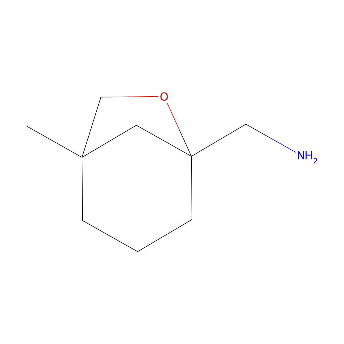1-{1-Methyl-6-oxabicyclo[3.2.1]octan-5-yl}methanamine molecular structure, CAS 2248391-38-8