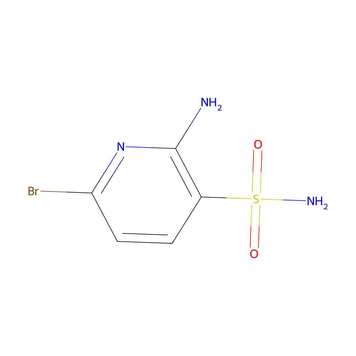 2-Amino-6-bromopyridine-3-sulfonamide molecular structure, CAS 2248391-42-4