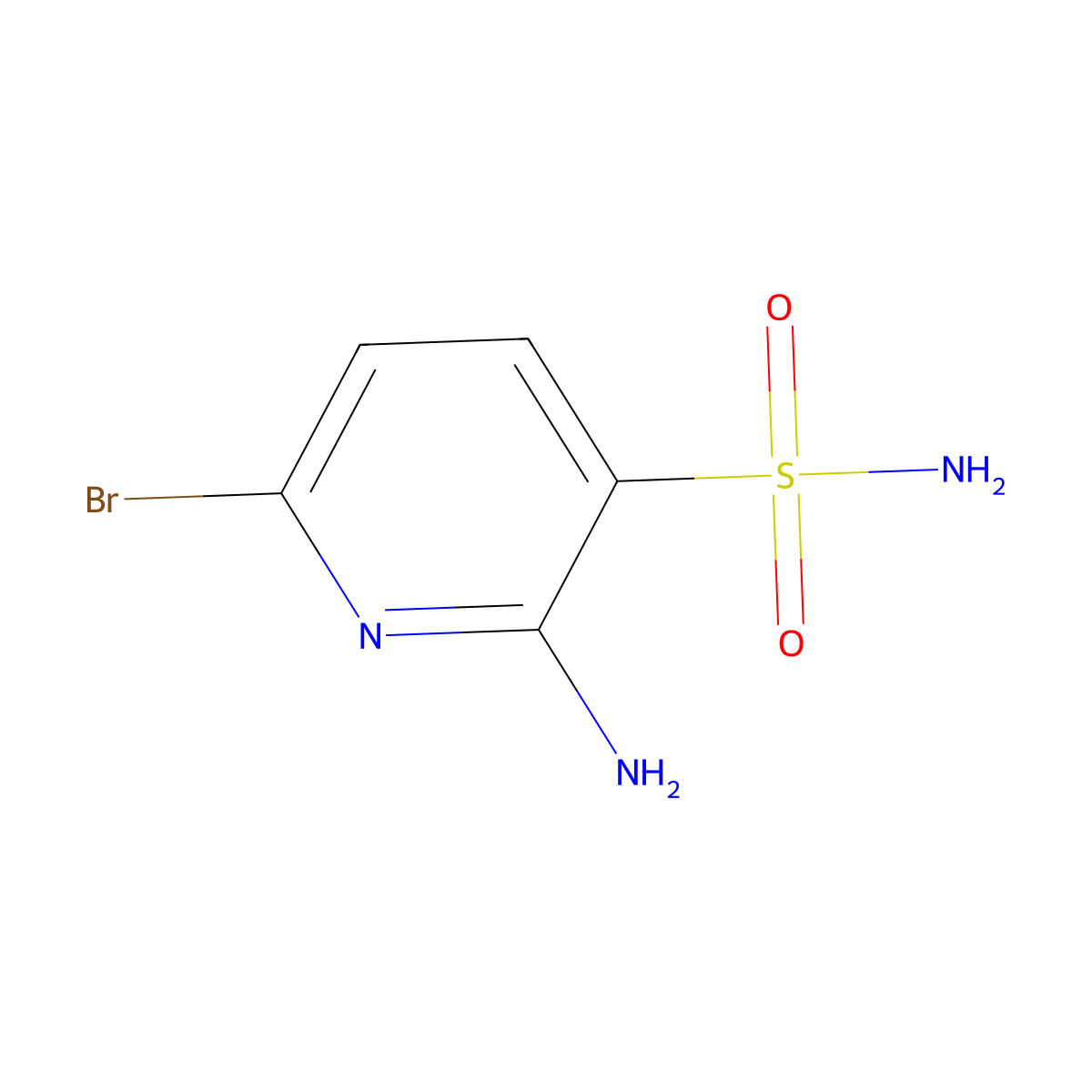 2-Amino-6-bromopyridine-3-sulfonamide molecular structure, CAS 2248391-42-4