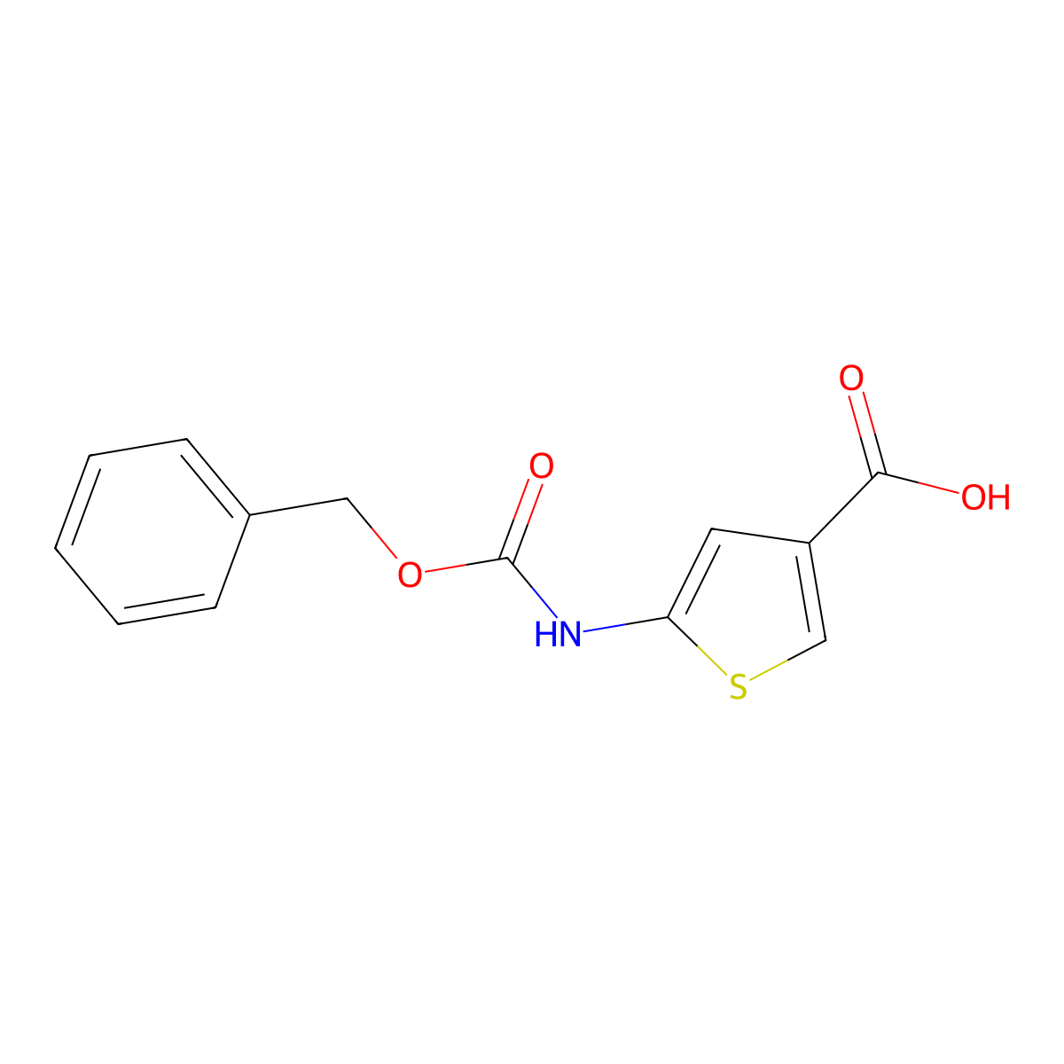 5-{[(Benzyloxy)carbonyl]amino}thiophene-3-carboxylic acid molecular structure, CAS 2248391-90-2