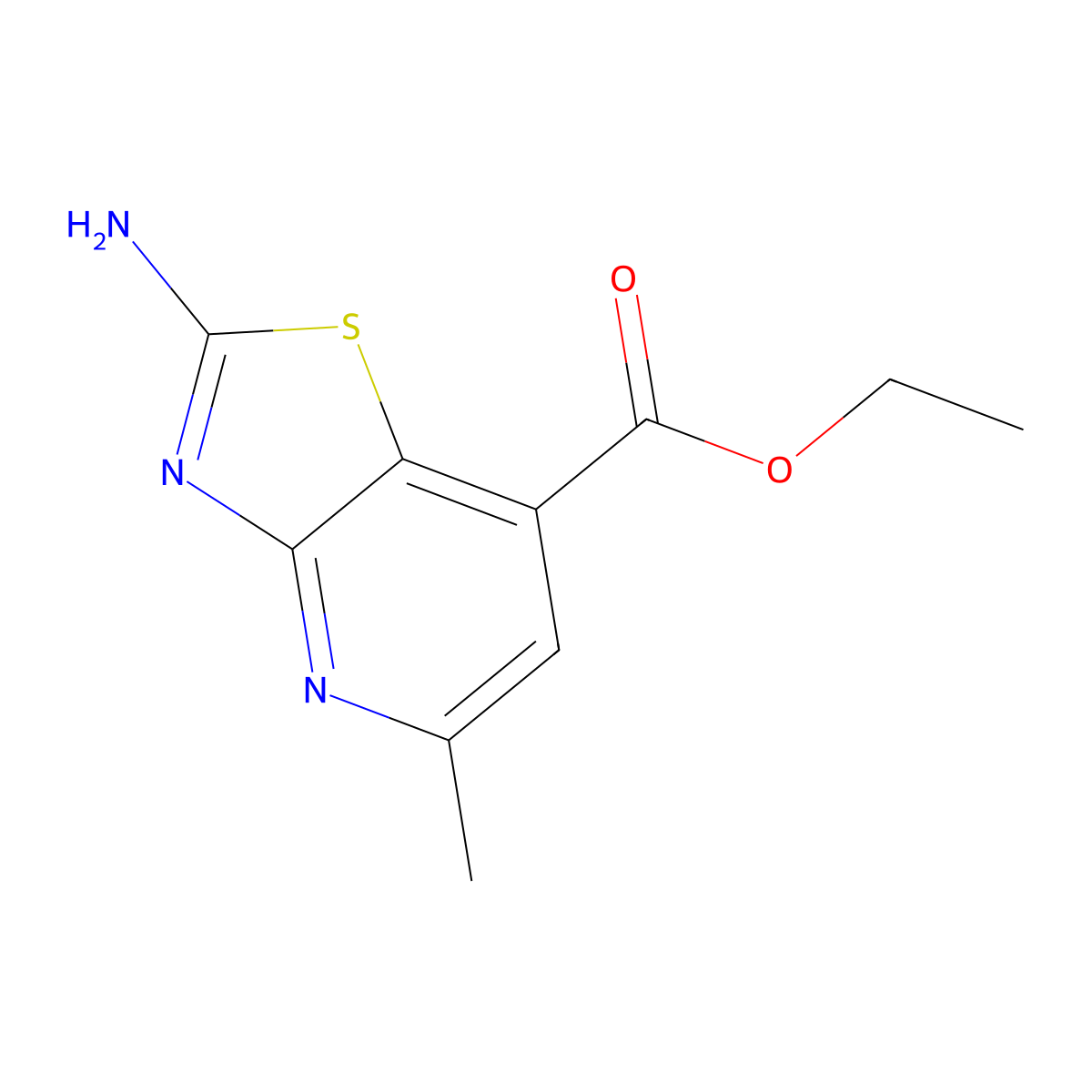 Ethyl 2-amino-5-methyl-[1,3]thiazolo[4,5-b]pyridine-7-carboxylate molecular structure, CAS 2248392-18-7