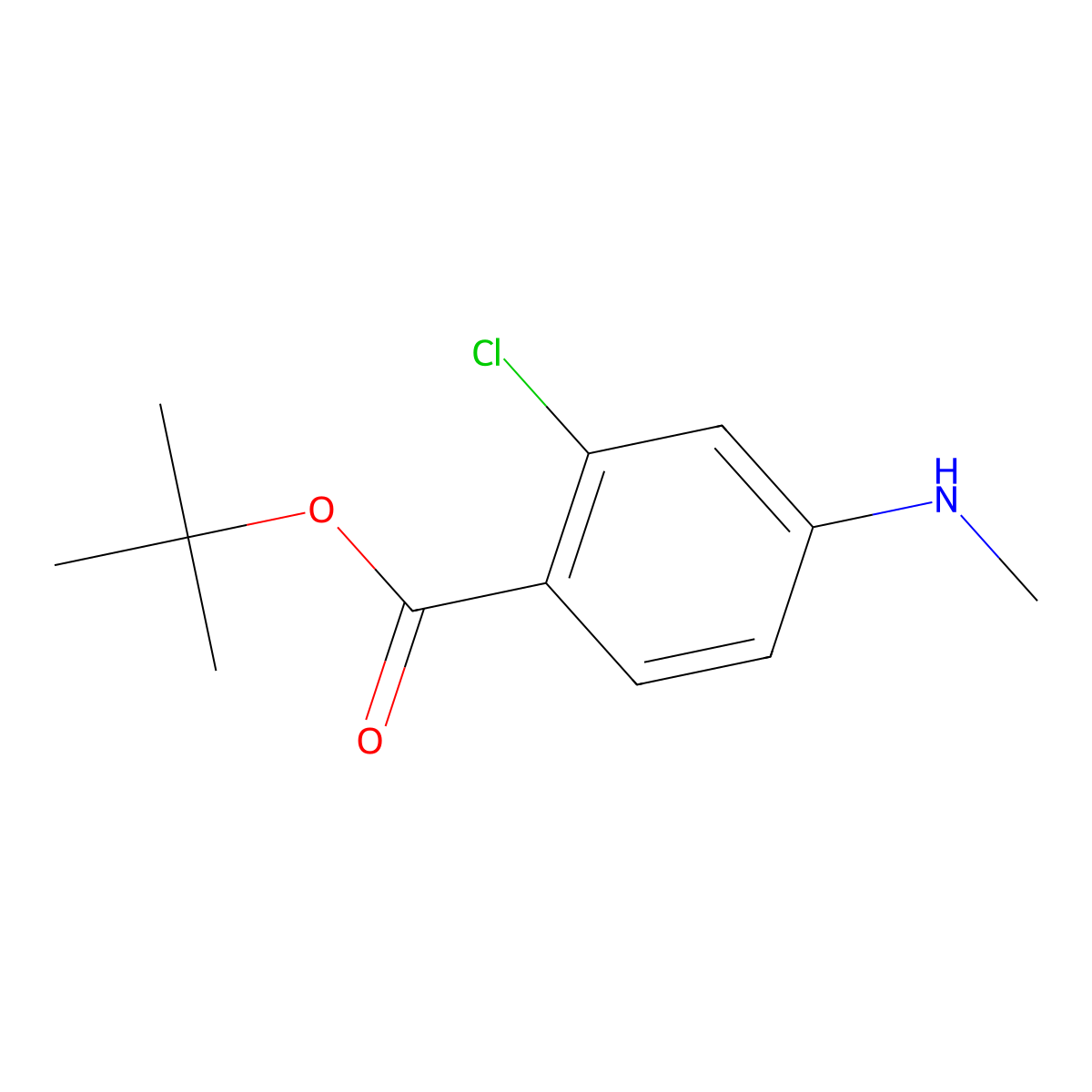 Tert-butyl 2-chloro-4-(methylamino)benzoate molecular structure, CAS 2248392-36-9