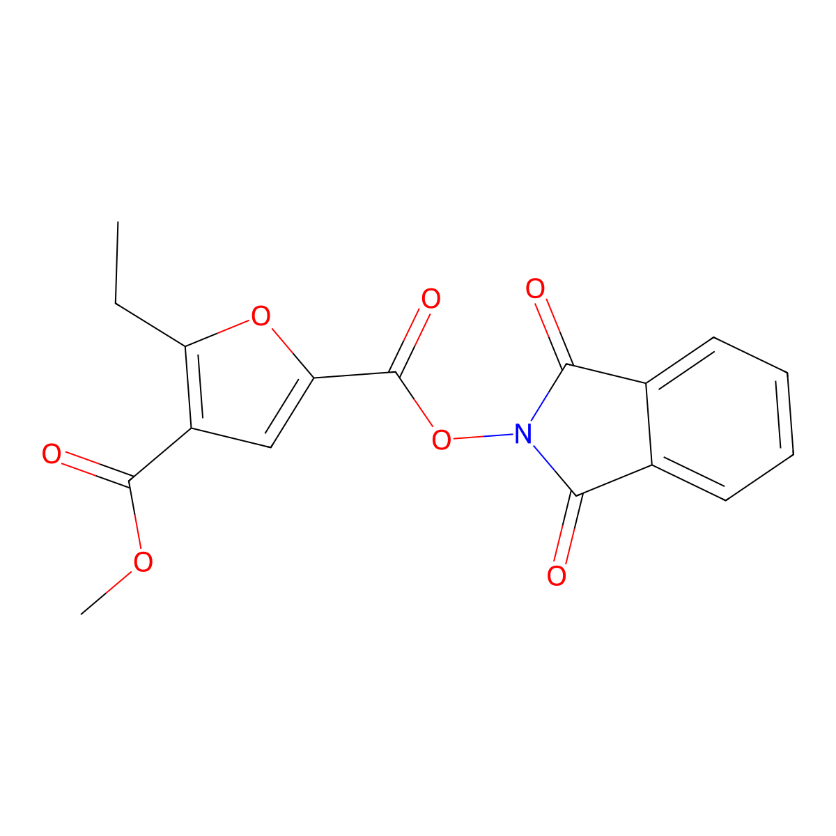 2-(1,3-dioxo-2,3-dihydro-1H-isoindol-2-yl) 4-methyl 5-ethylfuran-2,4-dicarboxylate molecular structure, CAS 2248392-48-3