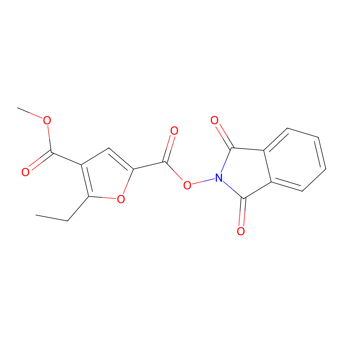 2-(1,3-dioxo-2,3-dihydro-1H-isoindol-2-yl) 4-methyl 5-ethylfuran-2,4-dicarboxylate molecular structure, CAS 2248392-48-3
