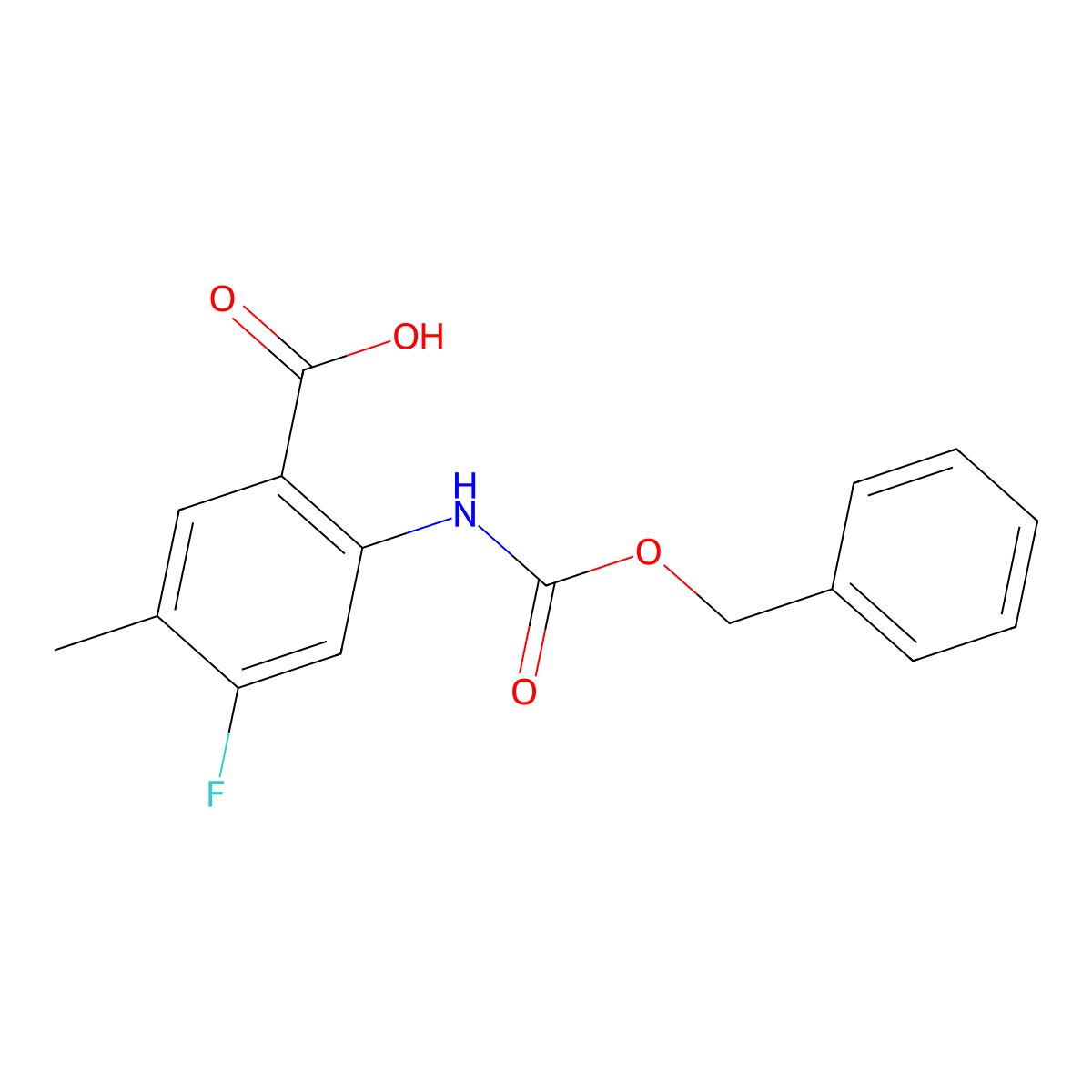 2-{[(Benzyloxy)carbonyl]amino}-4-fluoro-5-methylbenzoic acid molecular structure, CAS 2248392-49-4