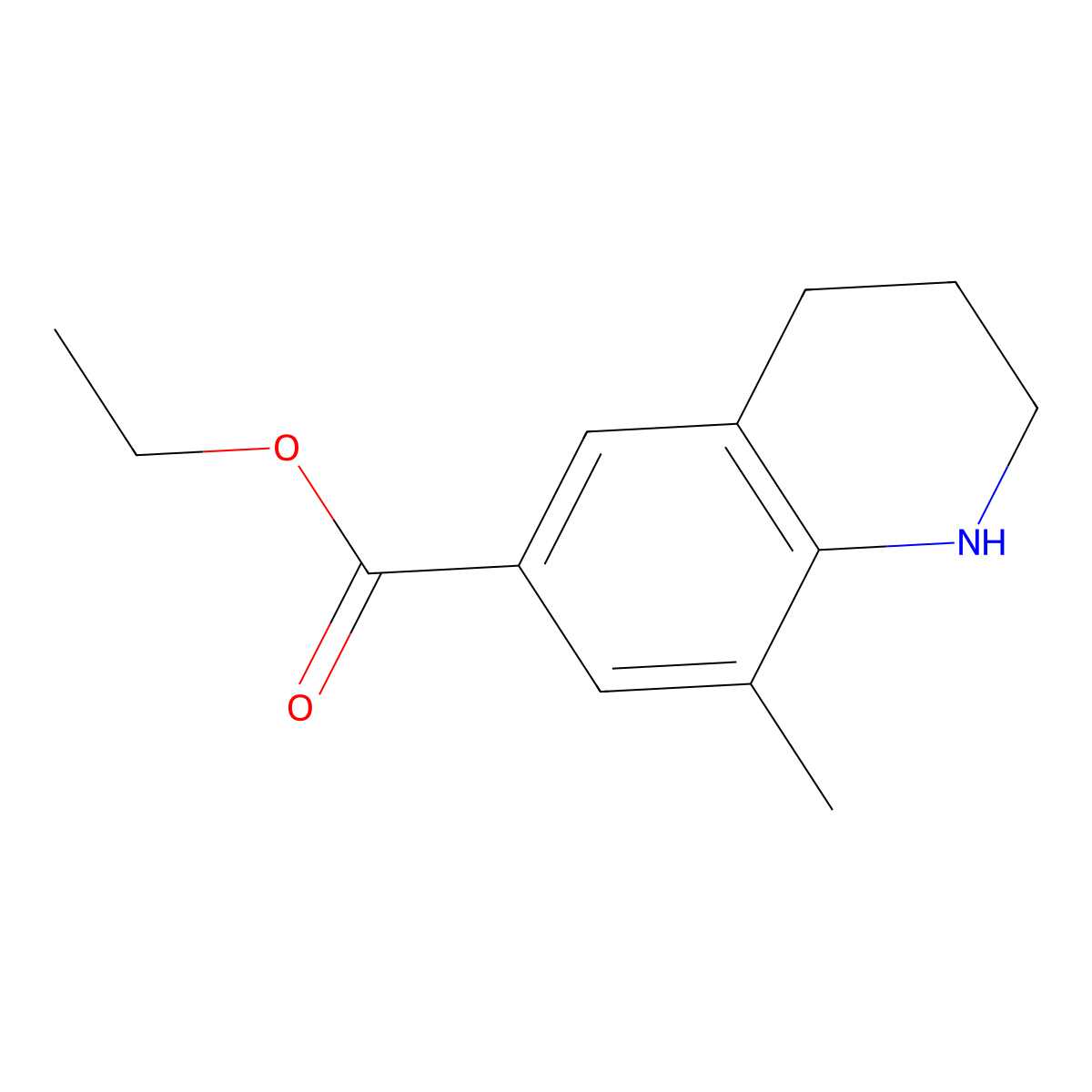 Ethyl 8-methyl-1,2,3,4-tetrahydroquinoline-6-carboxylate molecular structure, CAS 2248392-89-2