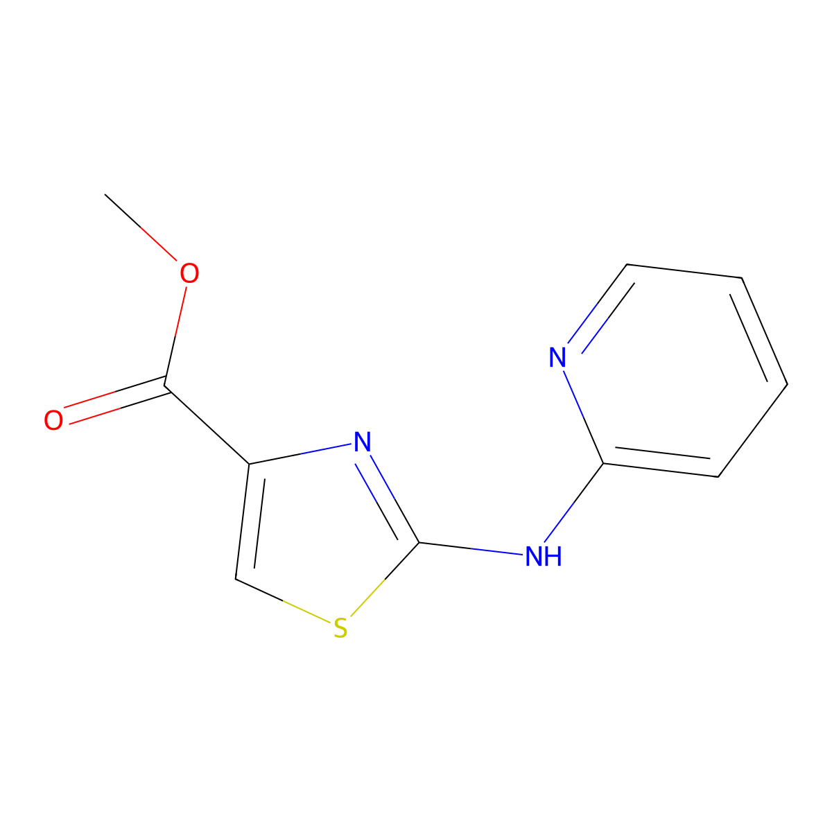 Methyl 2-[(pyridin-2-yl)amino]-1,3-thiazole-4-carboxylate molecular structure, CAS 2248394-51-4