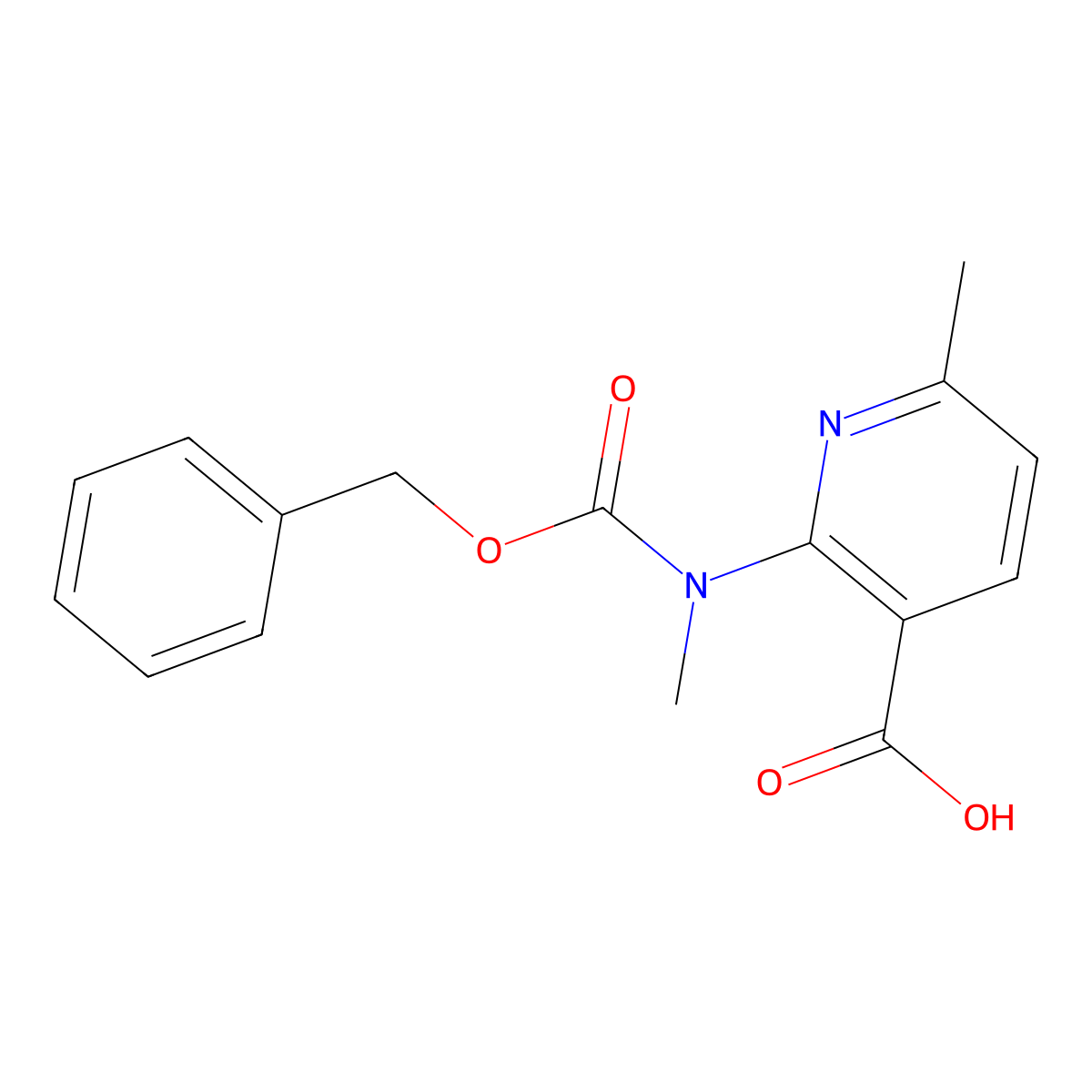 2-{[(Benzyloxy)carbonyl](methyl)amino}-6-methylpyridine-3-carboxylic acid molecular structure, CAS 2248394-80-9