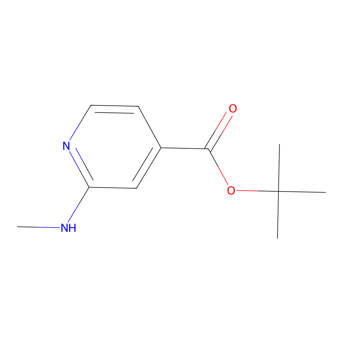 Tert-butyl 2-(methylamino)pyridine-4-carboxylate molecular structure, CAS 2248395-05-1