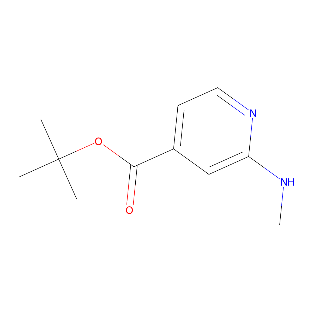 Tert-butyl 2-(methylamino)pyridine-4-carboxylate molecular structure, CAS 2248395-05-1